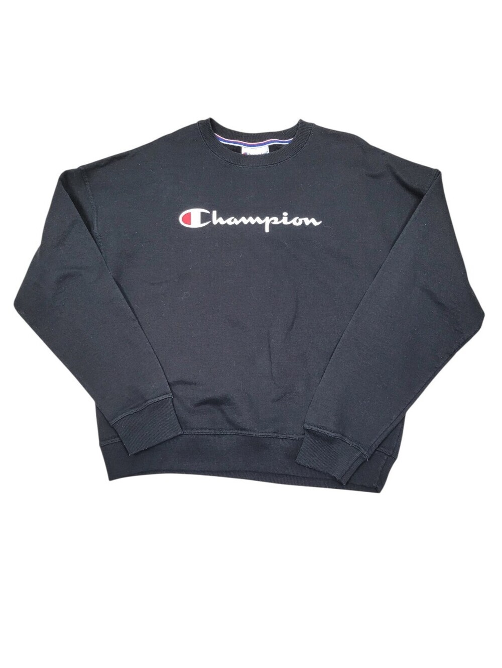 Champion Black Classic Logo Sweatshirt Top Streetwear Size: M